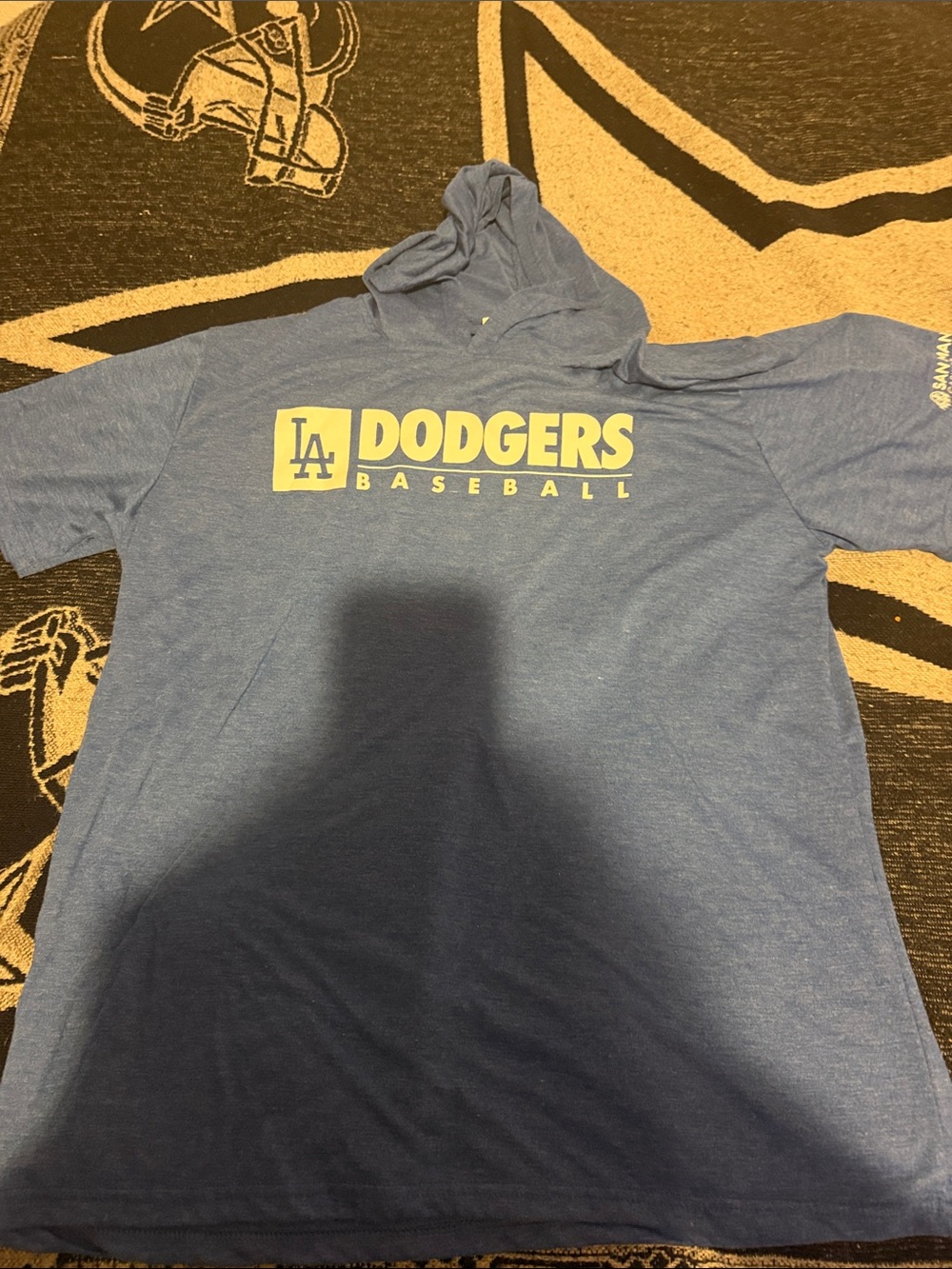Los Angeles Dodgers Blue Logo Hooded T-Shirt
